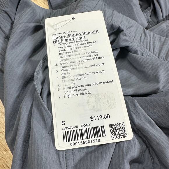 Lululemon Dance Studio Slim-Fit High-Rise Flared Pant Solar Grey Sz Small NWT - Picture 7 of 10